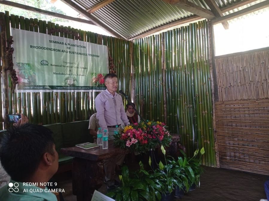 Dr Ashiho A Mao, Director, Botanical Survey of India addressing the seminar on August 8. (Morung Photo)